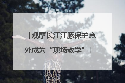 观摩长江江豚保护意外成为“现场教学”