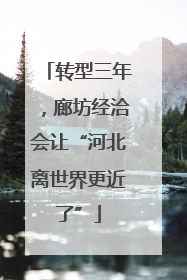转型三年，廊坊经洽会让“河北离世界更近了”