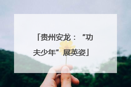 贵州安龙：“功夫少年”展英姿