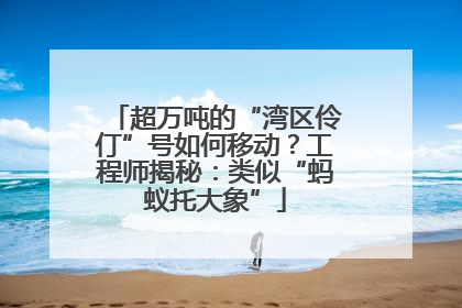 超万吨的“湾区伶仃”号如何移动？工程师揭秘：类似“蚂蚁托大象”