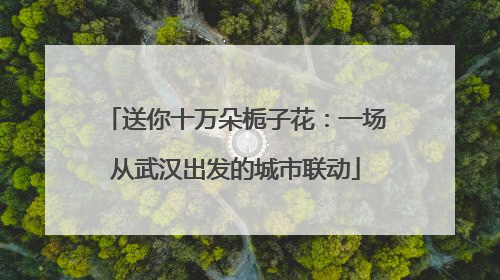 送你十万朵栀子花：一场从武汉出发的城市联动