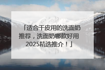适合干皮用的洗面奶推荐，洗面奶哪款好用2025精选推介！