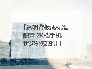 透明背板成标准配置 2K档手机拼起外观设计