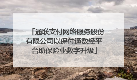 通联支付网络服务股份有限公司以保付通数经平台助保险业数字升级