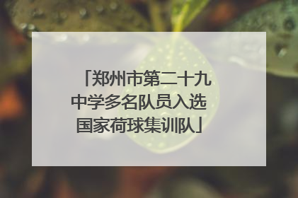 郑州市第二十九中学多名队员入选国家荷球集训队