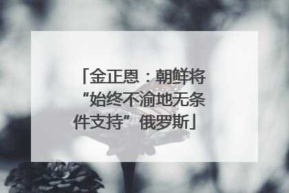 金正恩：朝鲜将“始终不渝地无条件支持”俄罗斯