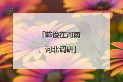 韩俊在河南、河北调研