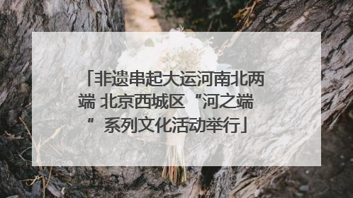 非遗串起大运河南北两端 北京西城区“河之端”系列文化活动举行