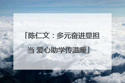 陈仁文：多元奋进显担当 爱心助学传温暖