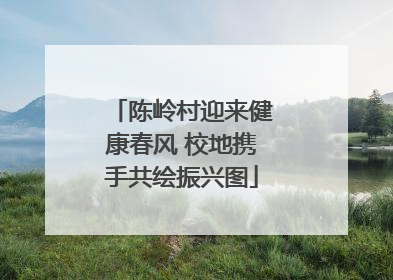 陈岭村迎来健康春风 校地携手共绘振兴图