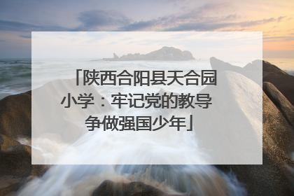 陕西合阳县天合园小学：牢记党的教导 争做强国少年