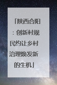 陕西合阳：创新村规民约让乡村治理焕发新的生机