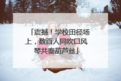 震撼！学校田径场上，数百人同吹口风琴共奏葫芦丝