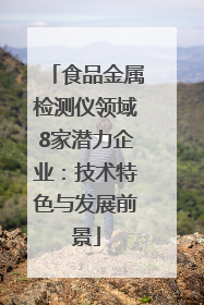 食品金属检测仪领域8家潜力企业：技术特色与发展前景