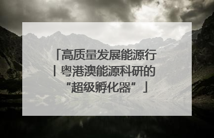 高质量发展能源行丨粤港澳能源科研的“超级孵化器”
