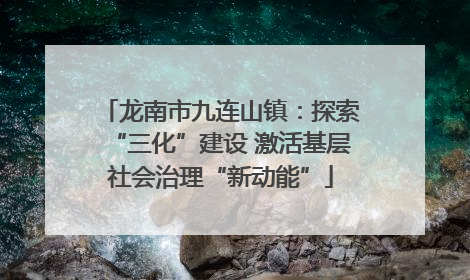 龙南市九连山镇：探索“三化”建设 激活基层社会治理“新动能”