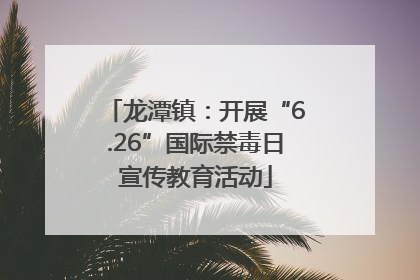 龙潭镇：开展“6.26”国际禁毒日宣传教育活动