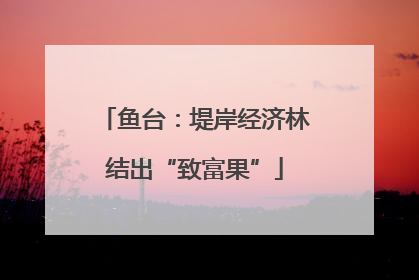 鱼台：堤岸经济林结出“致富果”