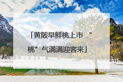 黄陂早鲜桃上市 “桃”气满满迎客来