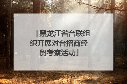 黑龙江省台联组织开展对台招商经贸考察活动