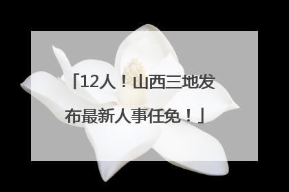 12人！山西三地发布最新人事任免！