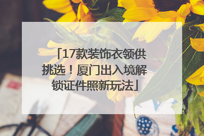 17款装饰衣领供挑选！厦门出入境解锁证件照新玩法
