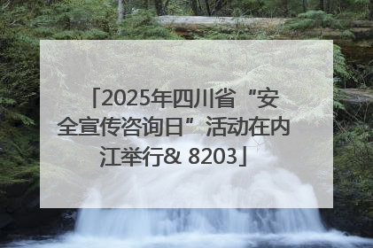 2025年四川省“安全宣传咨询日”活动在内江举行& 8203