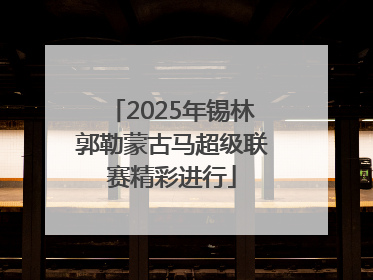 2025年锡林郭勒蒙古马超级联赛精彩进行