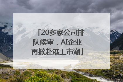 20多家公司排队候审，AI企业再掀赴港上市潮