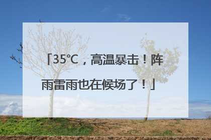35℃，高温暴击！阵雨雷雨也在候场了！
