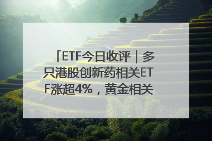 ETF今日收评｜多只港股创新药相关ETF涨超4%，黄金相关ETF跌逾1%