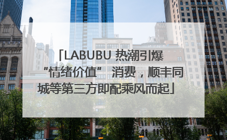 LABUBU 热潮引爆 “情绪价值” 消费，顺丰同城等第三方即配乘风而起